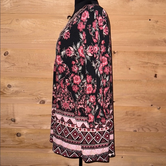 Almost Famous Black and Red Floral Blouse whimsigoth festival boho cottagecore - Picture 8 of 10